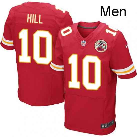 Men Nike Kansas City Chiefs 10 Tyreek Hill Red Team Color Vapor Untouchable Elite Player NFL Jersey